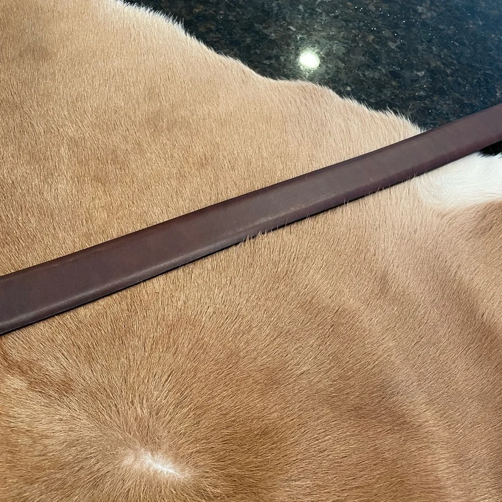 Dockers Mens Leather Dress Belt Single Prong Buckle 42 Brown